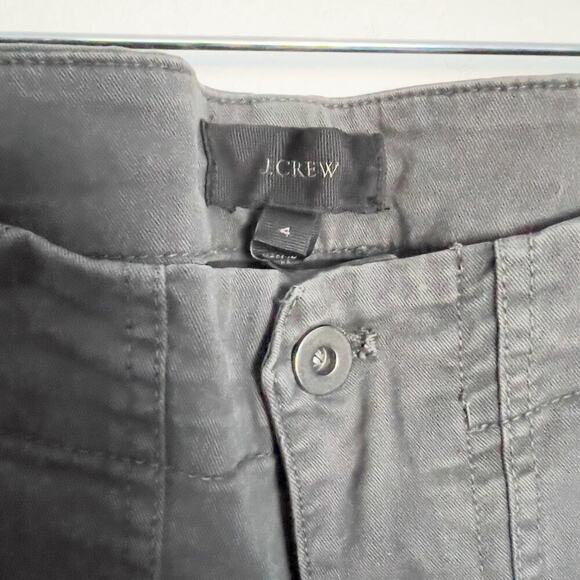 J.Crew Twill Garment Dye Chino Straight High Rise Pants Womens 4 Gray Cotton - Picture 3 of 8